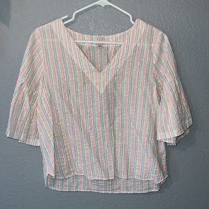 V Neck ruffle trendy 1/4 sleeves Target Brand